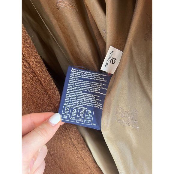 Authentic Vintage Burberrys of London Alpaca Wool Swing Coat Woman's Size 12 - Picture 10 of 16